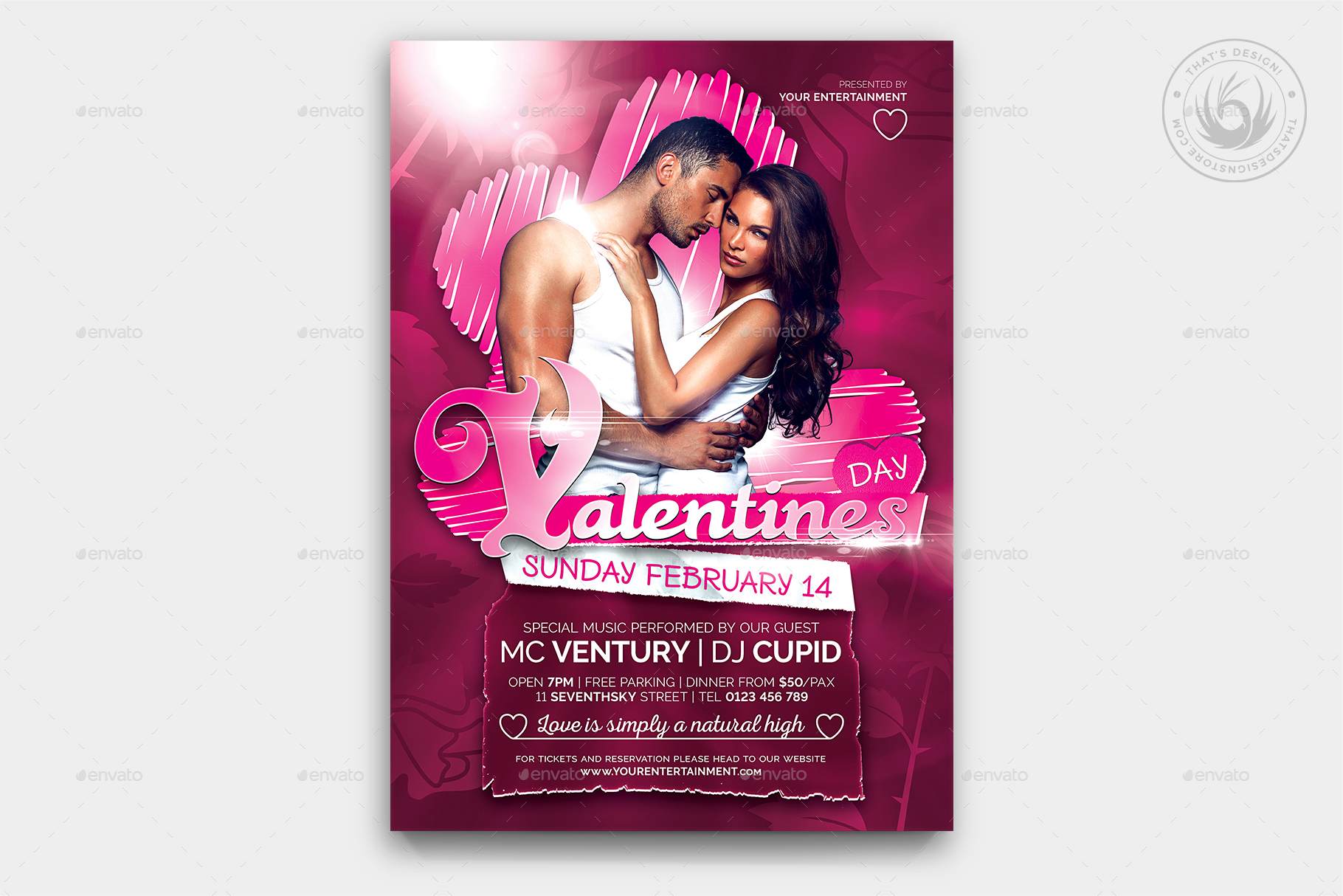 Valentines Day Flyer Template V7 by lou606 | GraphicRiver