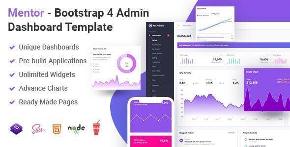 Extraordinary Mentor - Bootstrap 4 Admin Dashboard Template