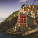 Riomaggiore old town, cape, colorful houses and sea. Cinque Terre, Liguria, Italy - PhotoDune Item for Sale