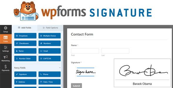 wpforms signature preview