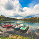 Boats moored on the river Adda in trezzo Lombardy Italy - PhotoDune Item for Sale