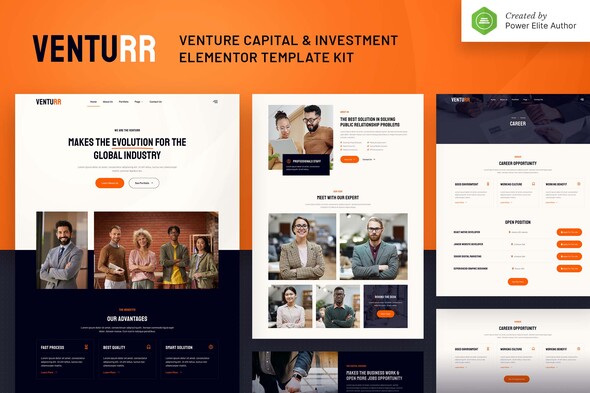 Venturr – Venture Capital & Investment Elementor Template Kit