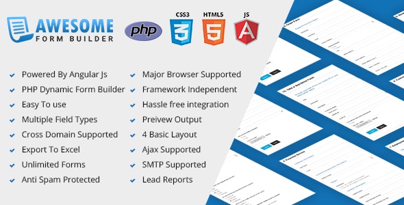 Awesome - Angular JS form builder PHP