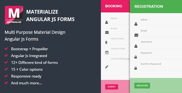 Materialize - Material Angular JS Forms