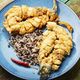Fried sea bass with wild rice. - PhotoDune Item for Sale
