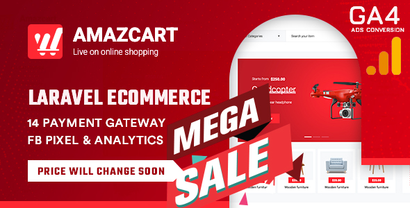 AmazCart - Laravel Ecommerce System CMS