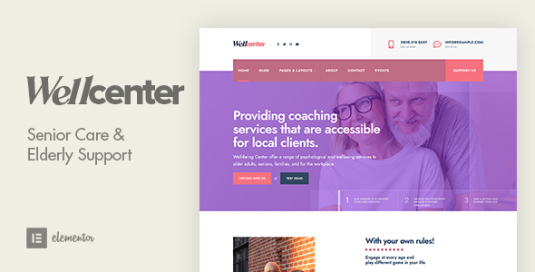 Wellcenter - Senior Care & Support WordPress Theme