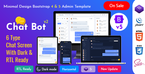 Chatx Bot Responsive Bootstrap Admin Dashboard Template by