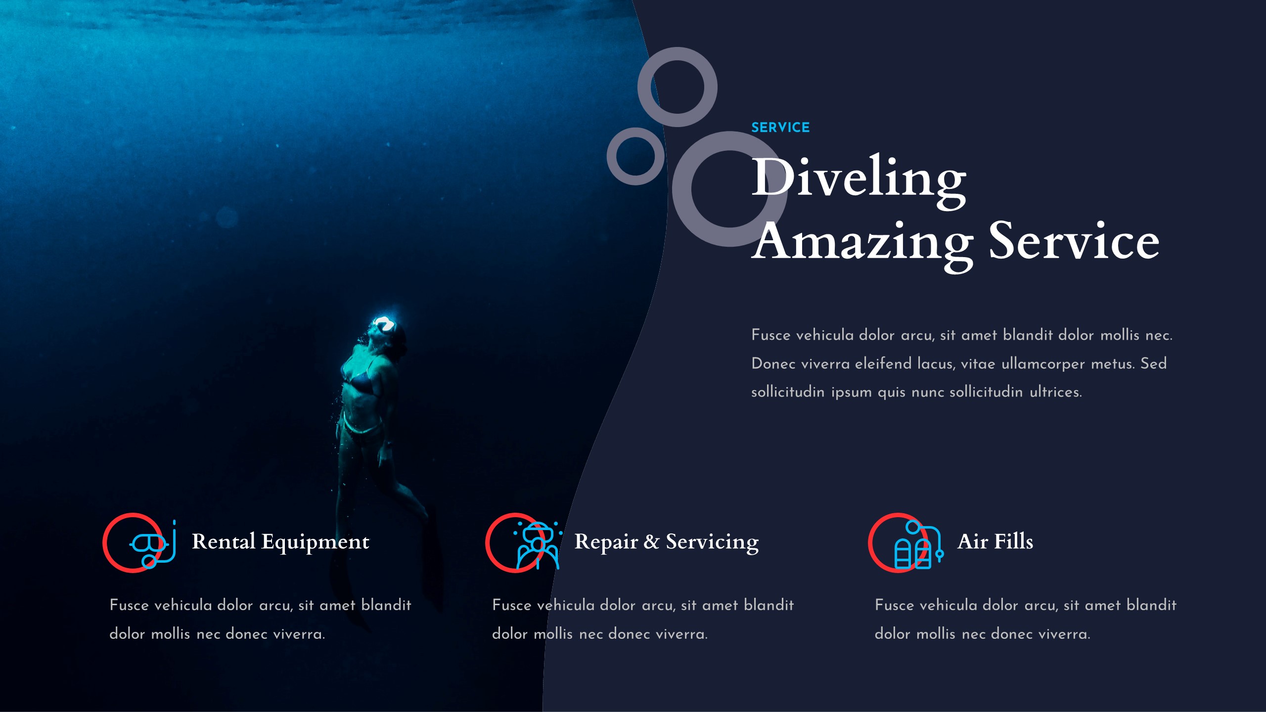 DIVELING - Scuba Diving & Surfing Powerpoint Template, Presentation ...
