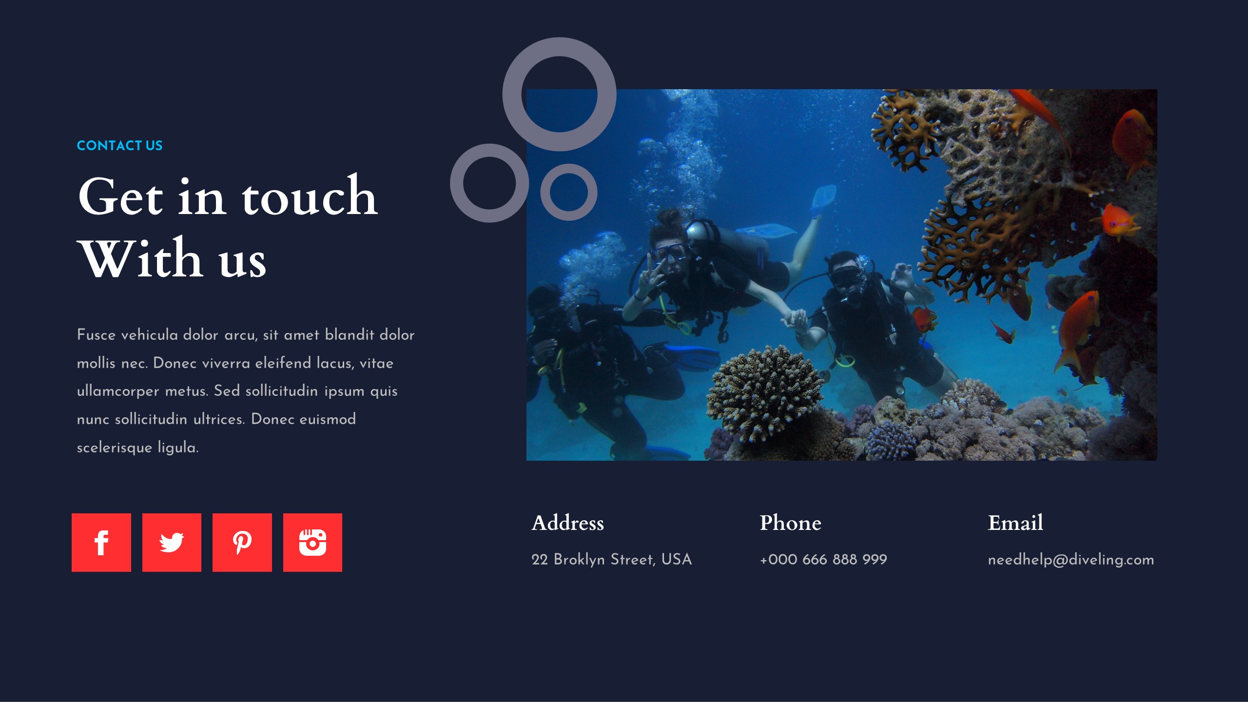 DIVELING - Scuba Diving & Surfing Powerpoint Template, Presentation ...