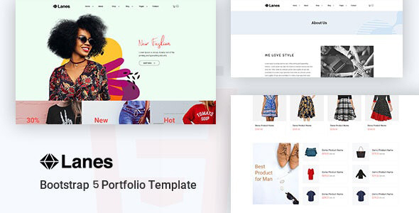 Exceptional Lanes - Fashion Minimal Website Template Based on Bootstrap