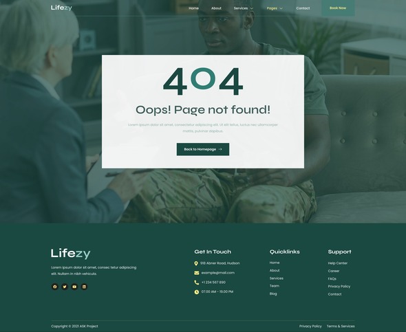 Lifezy - Life Coach & Counseling Elementor Template Kit
