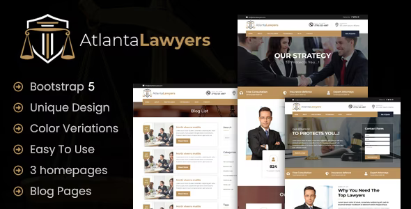 Atlanta Lawyers – Responsive Landing HTML Template