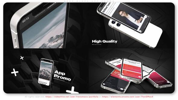 Deep Black App Promo Product Promo template preview