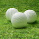 White golf ball on empty green grass field background, banner. 3d illustration - PhotoDune Item for Sale