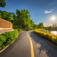 Beautiful road in park at sunset in summer. Colorful landscape with walkway - PhotoDune Item for Sale