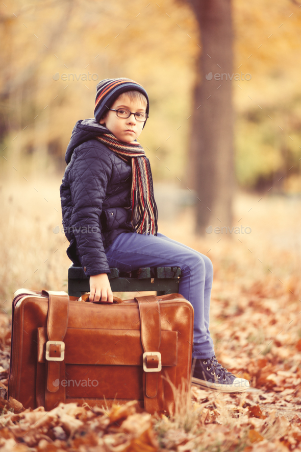boy with a suitcase Stock Photo by MassonSimon PhotoDune
