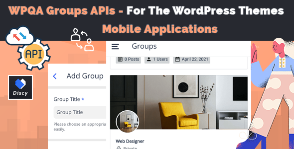 WPQA Groups APIs - Addon For The WordPress Themes