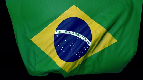 Brazil Unfolding Flag