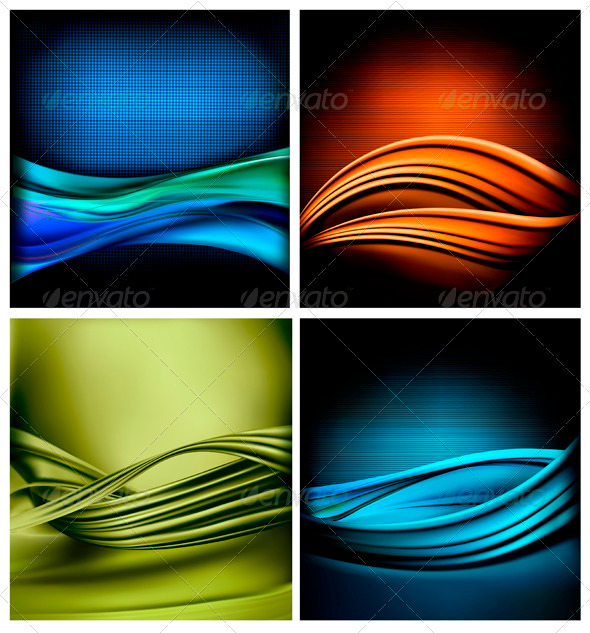 Set of business elegant colorful abstract backgrou - Backgrounds Business