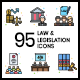 95 Law & Legislation Icons | Vivid Series