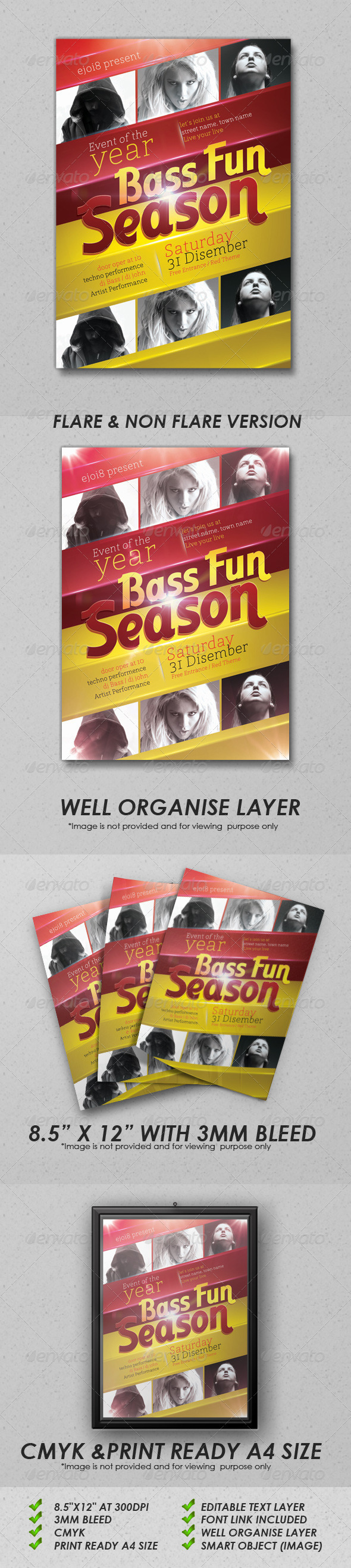 Bass Fun Season Flyers - Events Flyers