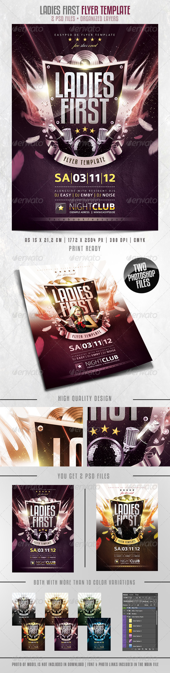 Ladies First Flyer Template - Clubs & Parties Events