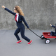 Happy woman and child going to work outdoor - PhotoDune Item for Sale