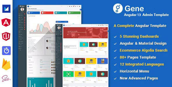 Angular 13 Admin Template with Material Design