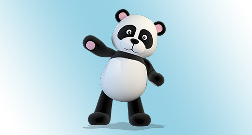 Panda bear 3D Character