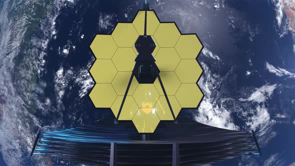 the new james webb space telescope orbiting the globe alt