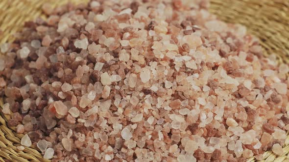 Heap of pink himalayan salt