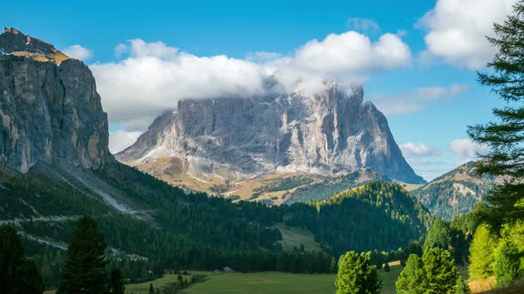 Time Lapse - Dolomites Langkofel Italy Landscape alt