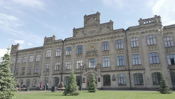 Kyiv. Ukraine. Kyiv Polytechnic Institute. Aerial View. Flat, Gray alt