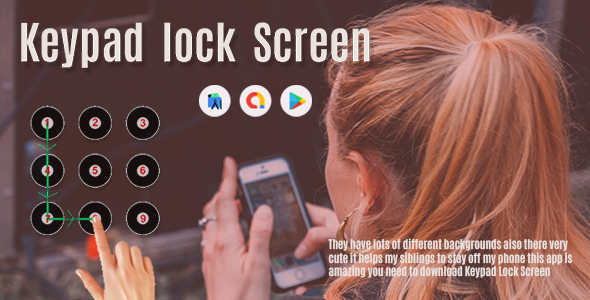 Keypad Lock Screen – Keypad Lock – Phone Secure – patterns Lock Screen – Lock Screen – Admob Ads Nulled