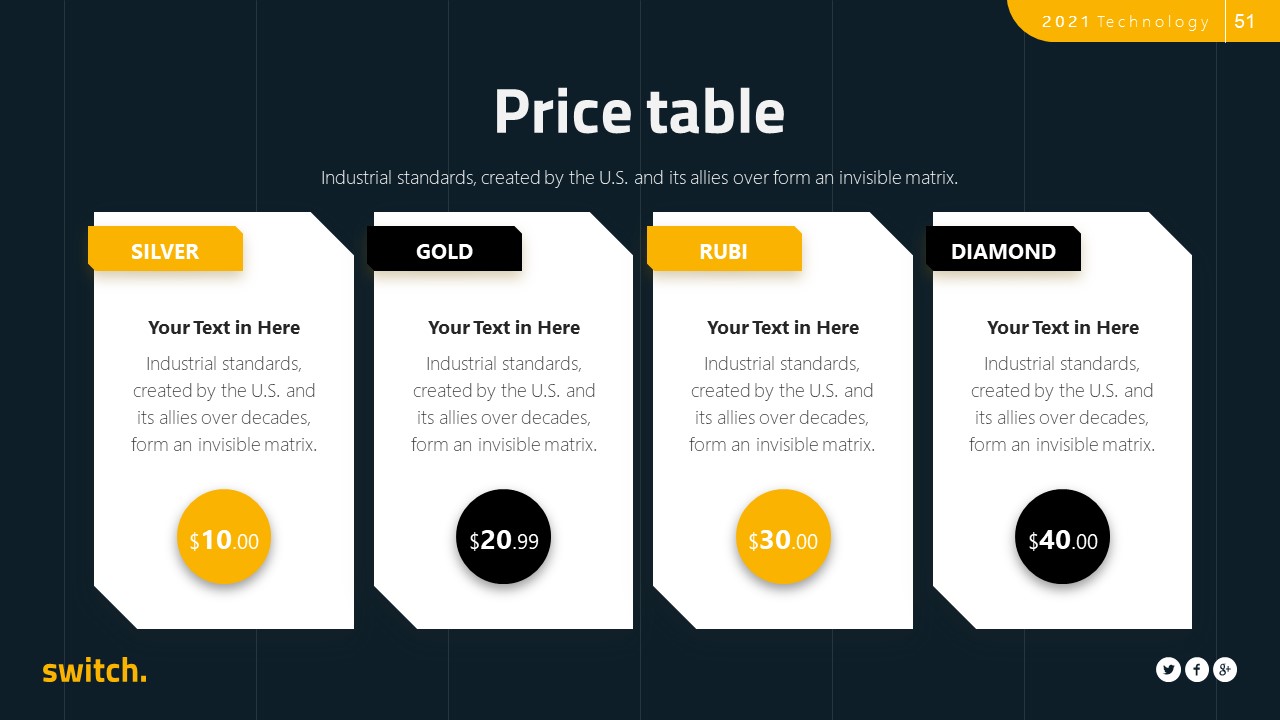 Switch Technology Presentation Template, Presentation Templates ...