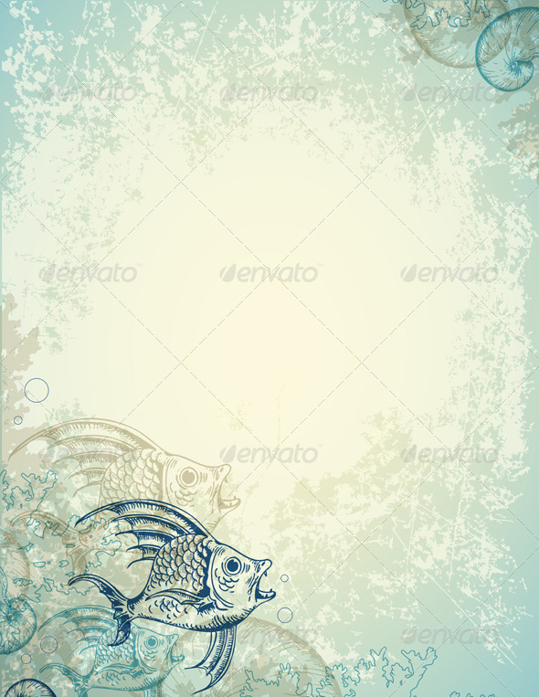Marine Vintage Background - Seasons Nature
