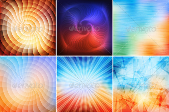 Set of vector backgrounds - Backgrounds Decorative