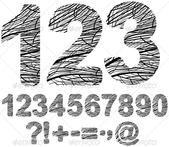 Creative design numbers - Decorative Symbols Decorative