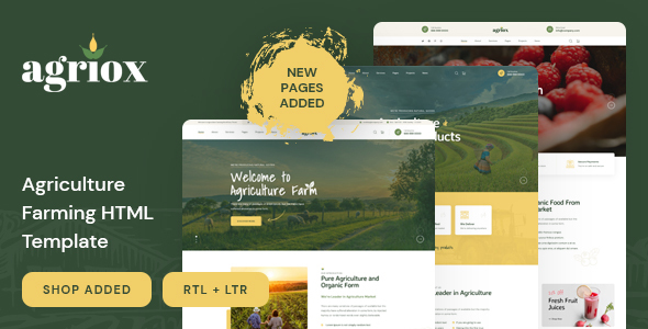 Agriox - Agriculture Farming HTML Template