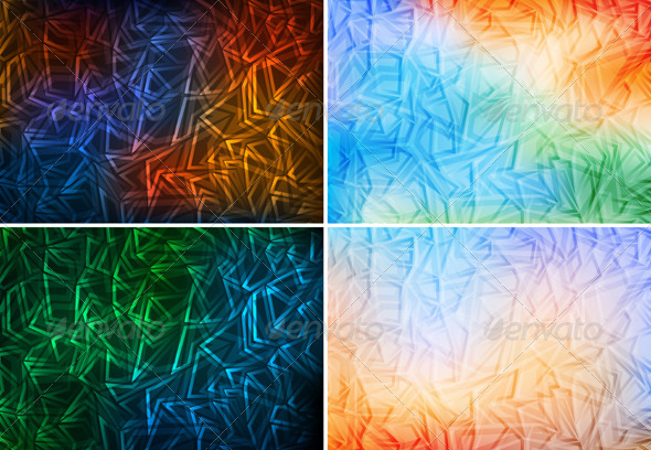 Set of colorful abstract backgrounds - Backgrounds Decorative