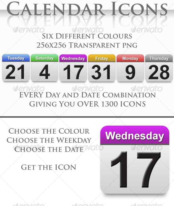 A Collection of Calendar Icons