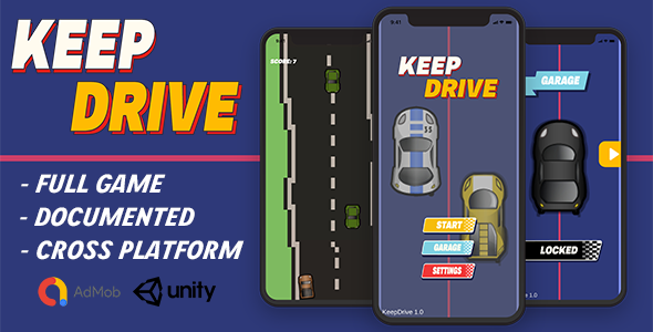 KeepDrive – Infinite Scroller Game (Unity – Admob) Nulled