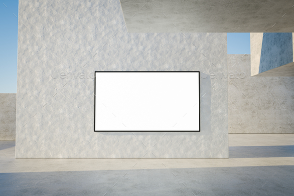 Blank advertising poster or TV.
