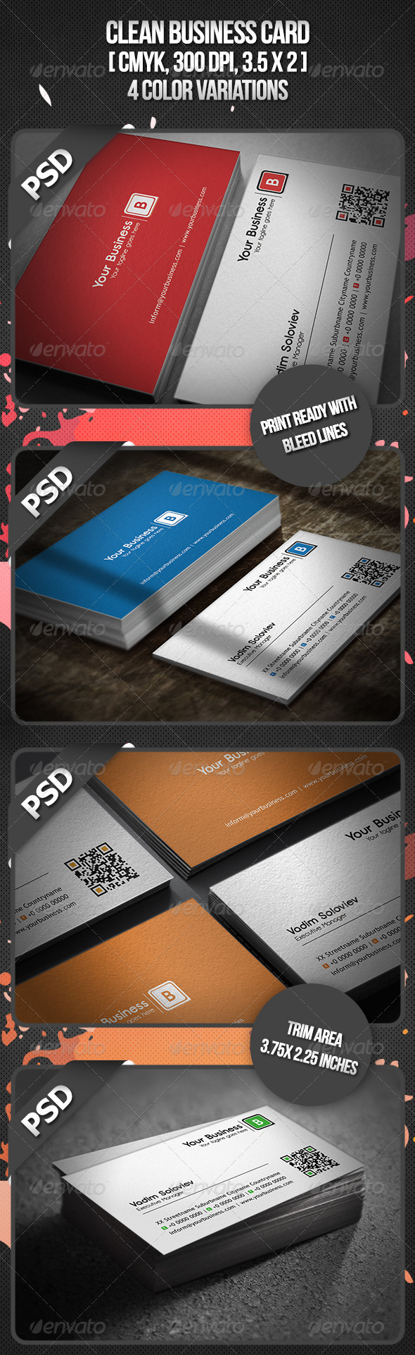 Clean Business Card - Corporate Business Cards