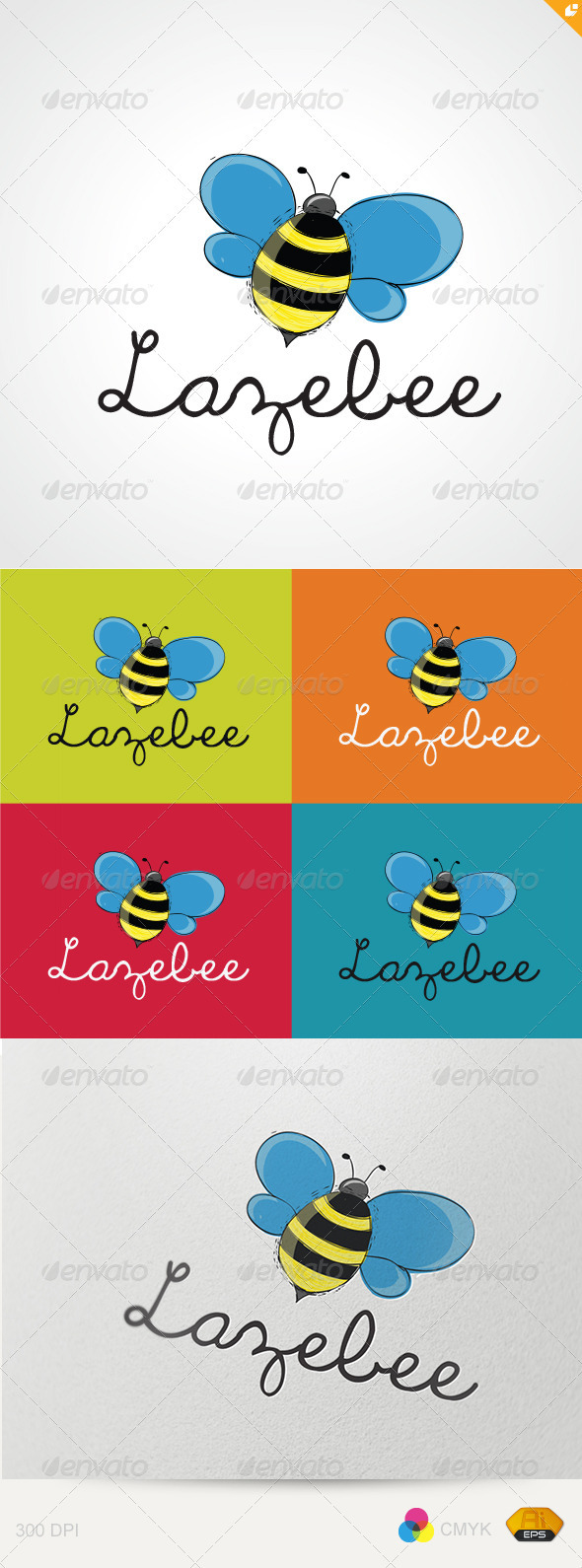 Laze Bee Logo - Animals Logo Templates