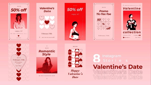 Valentine's Day Sale Instagram Stories B237 Product Promo template preview