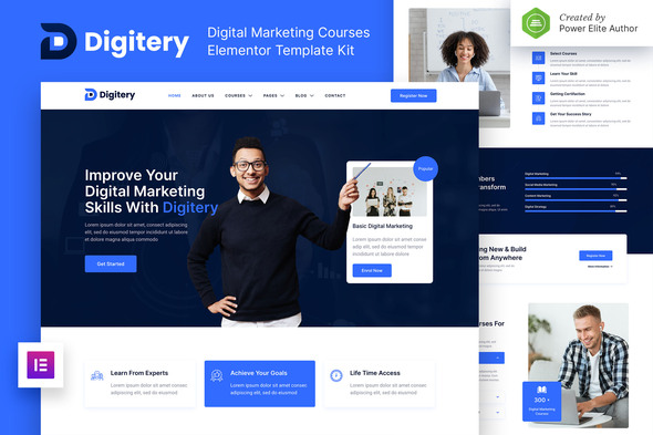 Digitery – Digital Marketing Courses Elementor Template Kit
