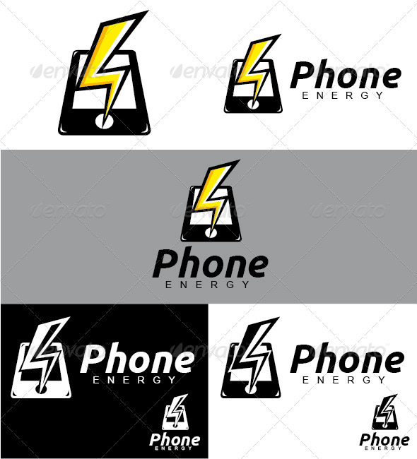 Phone Energy Logo - Objects Logo Templates