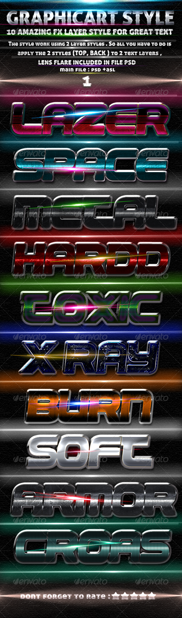 Graphicart Style 1 - Text Effects Styles
